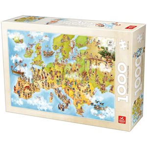 Deico (76120) - "Europakarte" - 1000 Teile Puzzle