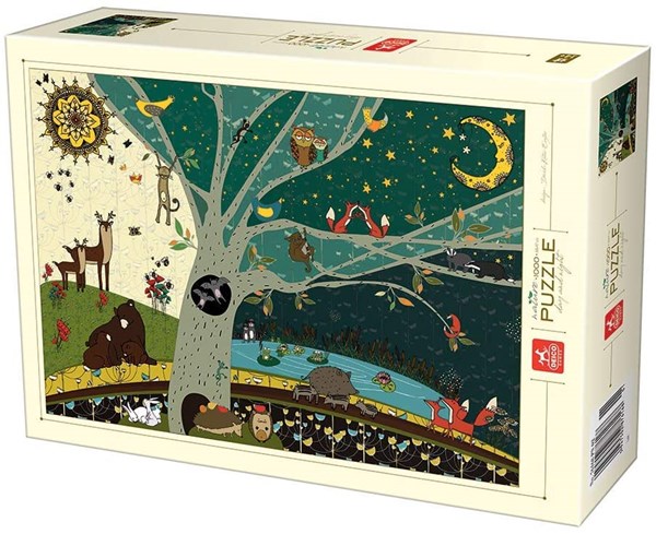 Deico (76403) - "Day and Night" - 1000 Teile Puzzle