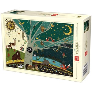 Deico (76403) - "Day and Night" - 1000 Teile Puzzle