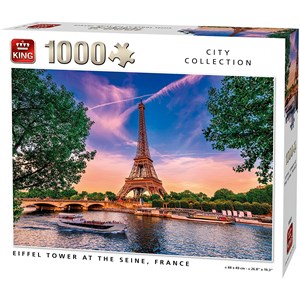King International (55851) - "Eiffel Tower at The Seine" - 1000 Teile Puzzle