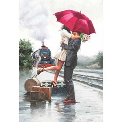 Anatolian (3589) - "Couple on Train Station" - 500 Teile Puzzle