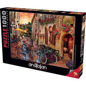 King International (1068) - "Biking in Tuscany" - 1000 Teile Puzzle