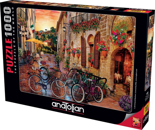 King International (1068) - "Biking in Tuscany" - 1000 Teile Puzzle