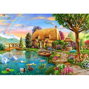 Bluebird Puzzle (70254) - Adrian Chesterman: "Lakeside Cottage" - 6000 Teile Puzzle