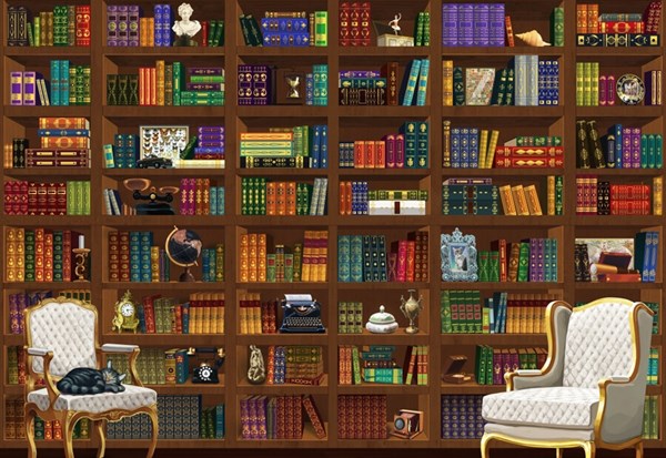 Bluebird Puzzle (70252) - "The Vintage Library" - 6000 Teile Puzzle