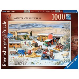 Ravensburger (16478) - "Winter on the Farm" - 1000 Teile Puzzle