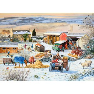 Ravensburger (16478) - "Winter on the Farm" - 1000 Teile Puzzle