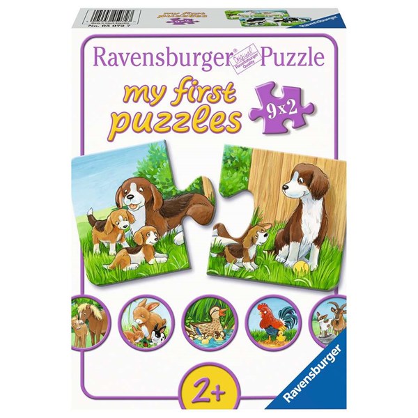 Ravensburger (05072) - "Tierfamilien auf dem Bauernhof" - 2 Teile Puzzle