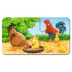 Ravensburger (05072) - "Tierfamilien auf dem Bauernhof" - 2 Teile Puzzle