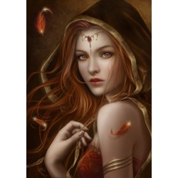 Grafika (00988) - Cris Ortega: "Red Path of Eternity" - 1000 Teile Puzzle