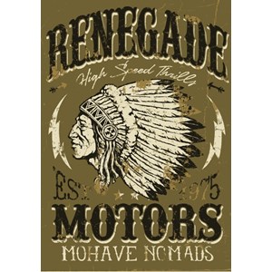 Grafika (00647) - "Vintage Americana Motorcycle Design" - 1000 Teile Puzzle
