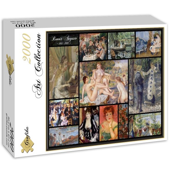 Grafika (00842) - Pierre-Auguste Renoir: "Auguste Renoir, Collage" - 2000 Teile Puzzle