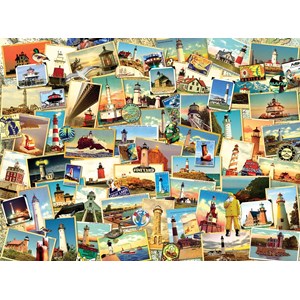 SunsOut (70064) - Kate Ward Thacker: "Northern Lighthouses" - 1000 Teile Puzzle
