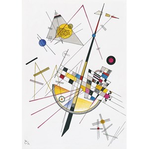 Grafika (00632) - Vassily Kandinsky: "Delicate Tension, 1923" - 1000 Teile Puzzle