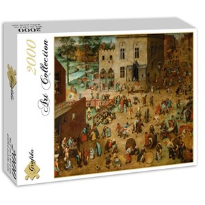 Grafika (00709) - Pieter Brueghel the Elder: "Die Kinderspiele, 1560" - 2000 Teile Puzzle