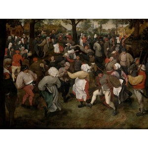 Grafika (00714) - Pieter Brueghel the Elder: "Der Tanz der Bauern im Freien, 1566" - 2000 Teile Puzzle