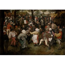 Grafika (00715) - Pieter Brueghel the Elder: "Der Tanz der Bauern im Freien, 1566" - 1000 Teile Puzzle