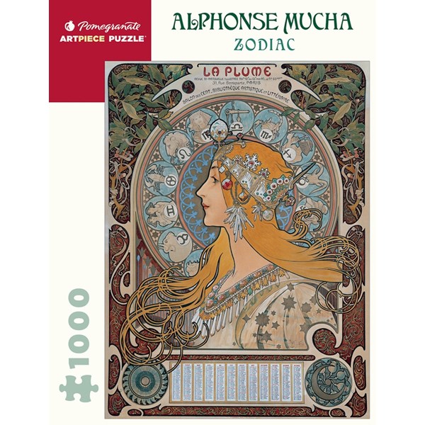 Pomegranate (aa1085) - Alphonse Mucha: "Zodiac" - 1000 Teile Puzzle