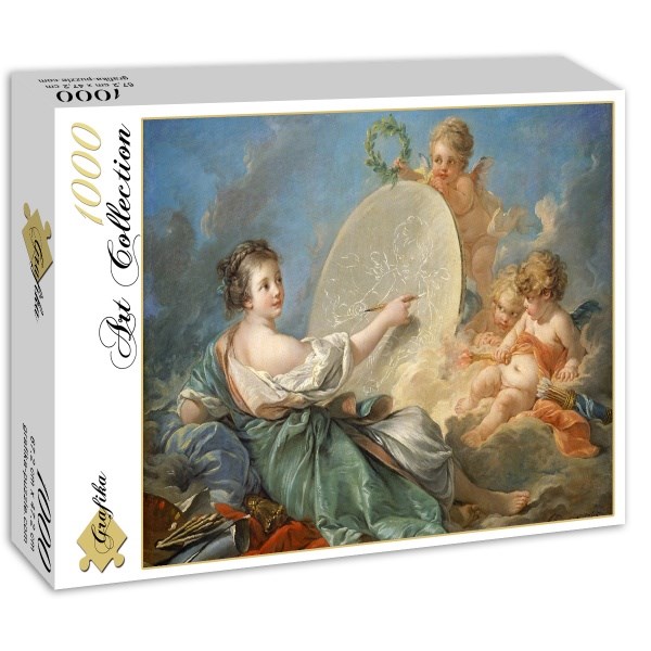 Grafika (01794) - François Boucher: "Allegory of Painting, 1765" - 1000 Teile Puzzle