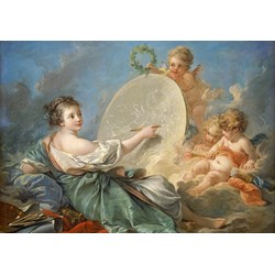Grafika (01794) - François Boucher: "Allegory of Painting, 1765" - 1000 Teile Puzzle