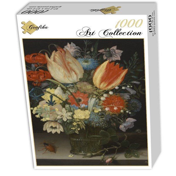 Grafika (01582) - Peter Binoit: "Still Life with Tulips, 1623" - 1000 Teile Puzzle