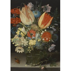Grafika (01582) - Peter Binoit: "Still Life with Tulips, 1623" - 1000 Teile Puzzle