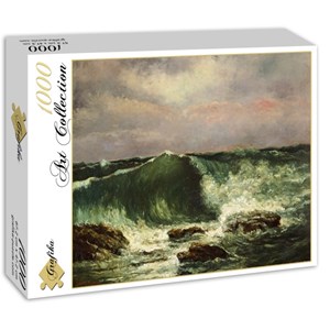 Grafika (01157) - Gustave Courbet: "Die Welle, 1870" - 1000 Teile Puzzle