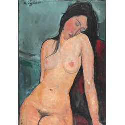 Grafika (01180) - Amedeo Modigliani: "Sitzender weiblicher Akt, 1916" - 1000 Teile Puzzle
