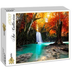 Grafika (01141) - "Deep Forest Waterfall" - 1000 Teile Puzzle