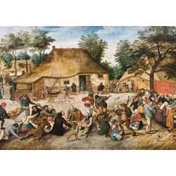 Grafika (00696) - Pieter Brueghel the Elder: "Die Bauernhochzeit, 1568" - 1000 Teile Puzzle