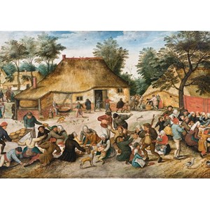 Grafika (00696) - Pieter Brueghel the Elder: "Die Bauernhochzeit, 1568" - 1000 Teile Puzzle