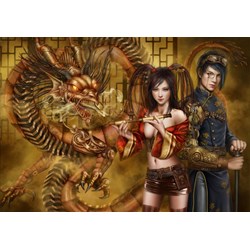 Grafika (01101) - Cris Ortega: "Chasing the Dragon" - 1000 Teile Puzzle