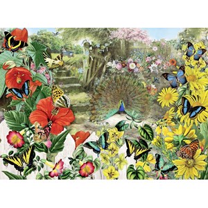 Anatolian (1084) - Barbara Behr: "Peacock in the Garden" - 1000 Teile Puzzle