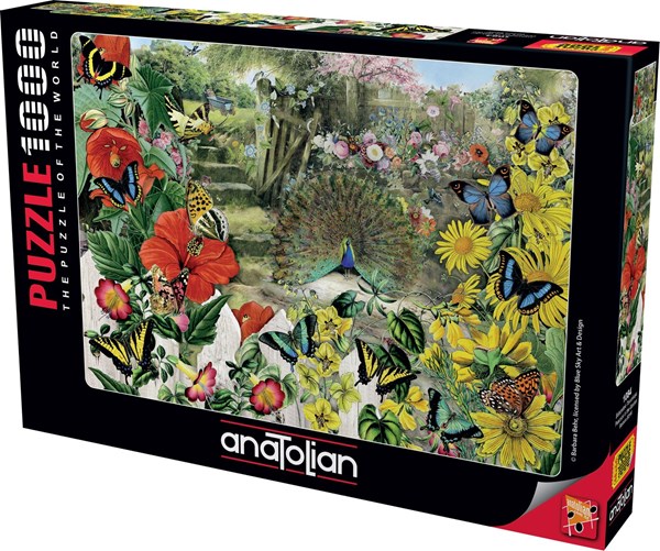 Anatolian (1084) - Barbara Behr: "Peacock in the Garden" - 1000 Teile Puzzle