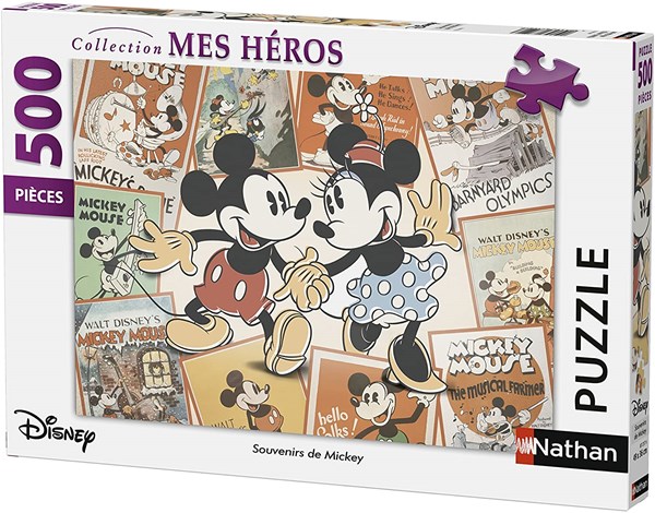 Nathan (87217) - "Mickey Mouse" - 500 Teile Puzzle