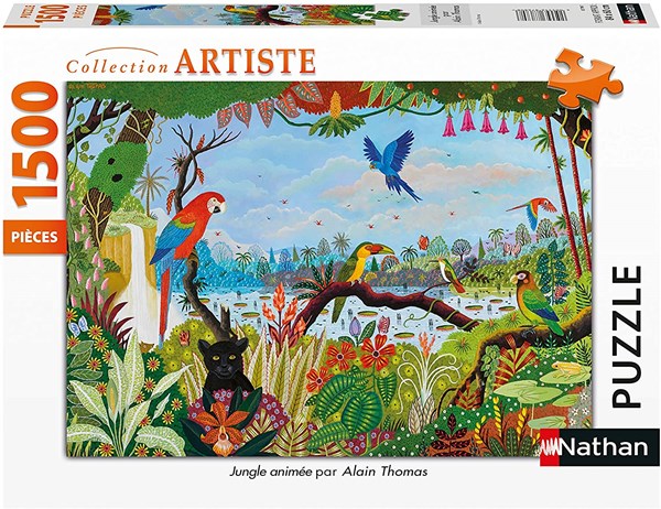 Nathan (87799) - "Animierter Dschungel" - 1500 Teile Puzzle