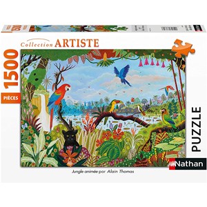 Nathan (87799) - "Animierter Dschungel" - 1500 Teile Puzzle