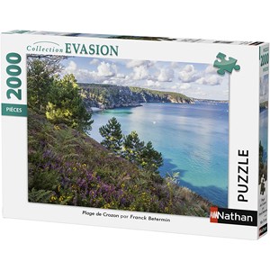 Nathan (87879) - "Strand von Crozon" - 2000 Teile Puzzle