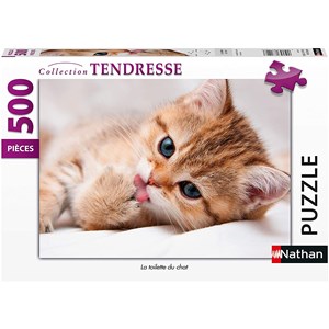 Nathan (87241) - "Die Katzentoilette" - 500 Teile Puzzle