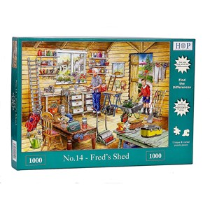 The House of Puzzles (4500) - "Find the Differences No.14, Fred's Shed" - 1000 Teile Puzzle
