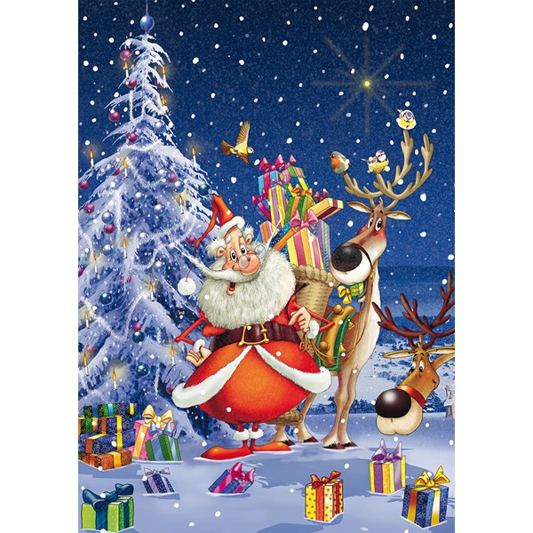 Piatnik (5495) - François Ruyer: "Happy Santa" - 1000 Teile Puzzle