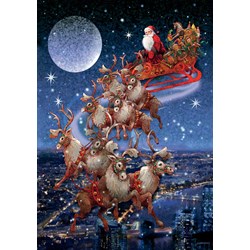 Piatnik (5497) - "Santa's Flying Sleigh" - 1000 Teile Puzzle