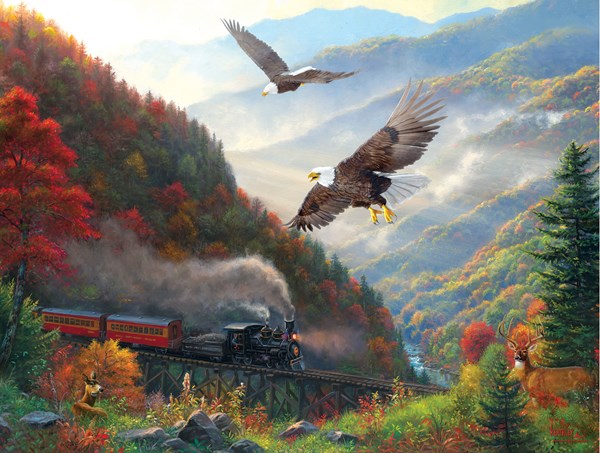 SunsOut (53135) - Mark Keathley: "Great Smoky Mountain Railroad" - 500 Teile Puzzle