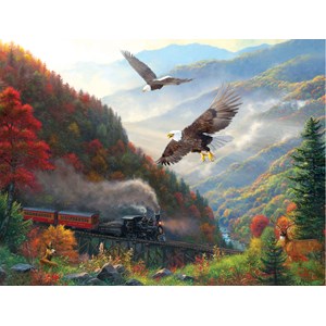 SunsOut (53135) - Mark Keathley: "Great Smoky Mountain Railroad" - 500 Teile Puzzle