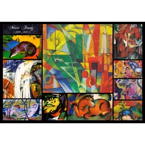 Grafika (00855) - Franz Marc: "Collage" - 1000 Teile Puzzle