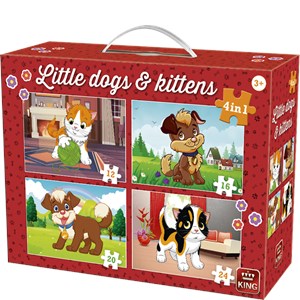 King International (05641) - "Little Dogs & Kittens" - 12 16 20 24 Teile Puzzle