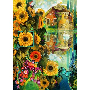 Bluebird Puzzle (70205) - David Galchutt: "A Lively View in Kent" - 1000 Teile Puzzle