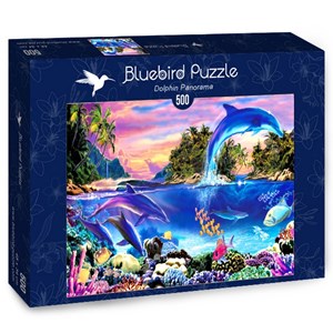 Bluebird Puzzle (70132) - Robin Koni: "Dolphin Panorama" - 500 Teile Puzzle