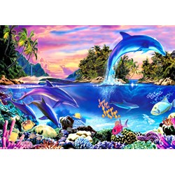 Bluebird Puzzle (70132) - Robin Koni: "Dolphin Panorama" - 500 Teile Puzzle