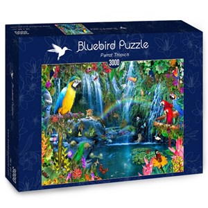 Bluebird Puzzle (70030) - Alixandra Mullins: "Parrot Tropics" - 3000 Teile Puzzle